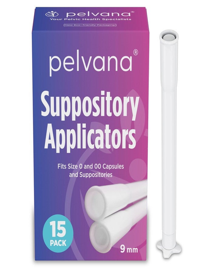 Pelvana Vaginal Suppository Applicators for Women - 15 Individually Wrapped Sterile Applicators, Fits Size 0 & 00 Capsules, Pills, Tablets up to 9mm - Disposable, Rounded Edges, Easy-Grip Handle - Image 1